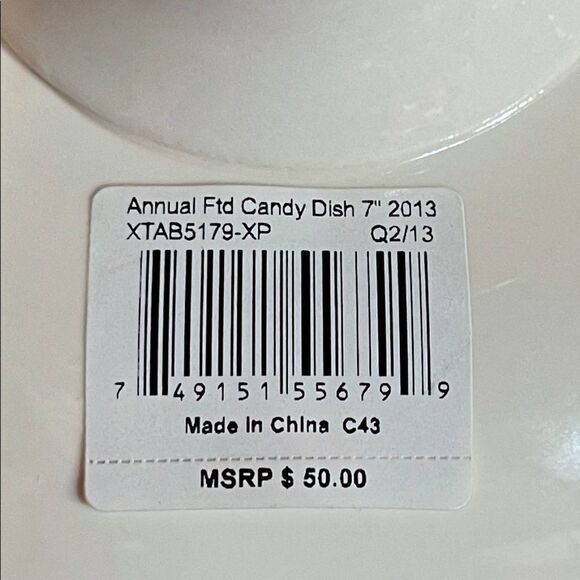 Spode Christmas Tree Annual Footed Candy Dish 2013 NWT - Picture 9 of 13